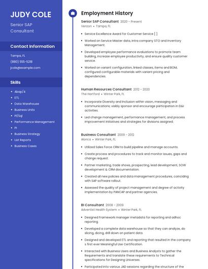 Resume example 4