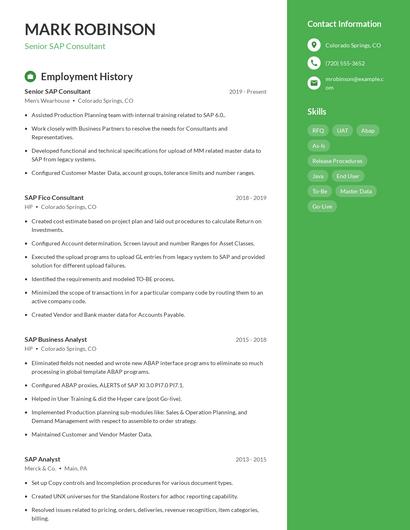 Resume example 5