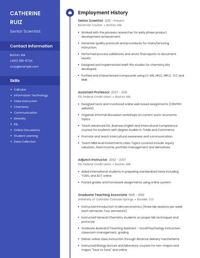Resume example 5