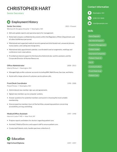 Resume example 4
