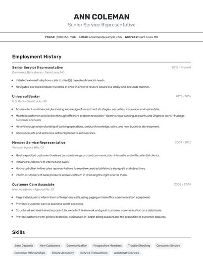 Resume example 2