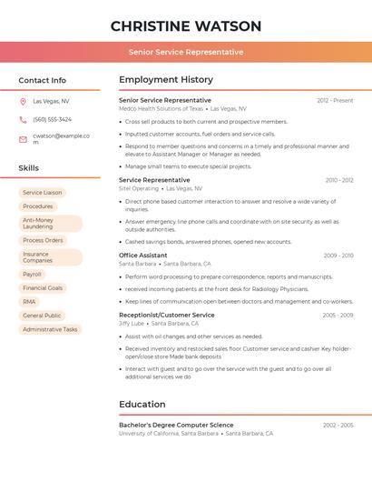 Resume example 3
