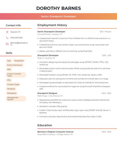 Resume example 3