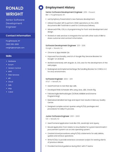 Resume example 5