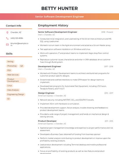 Resume example 3