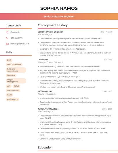 Resume example 3