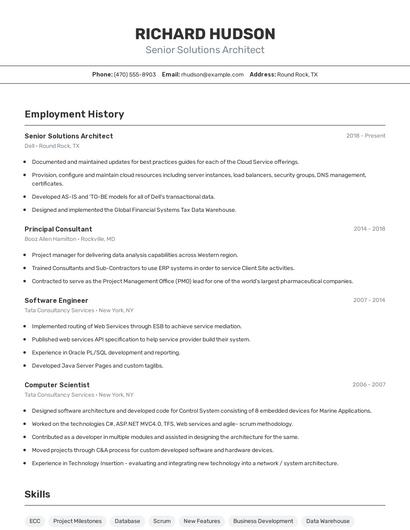Resume example 2