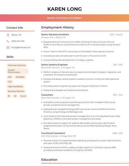 Resume example 3