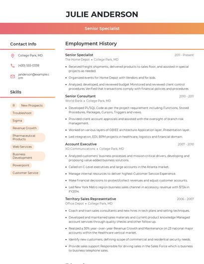Resume example 3