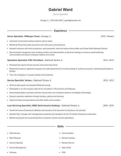 Resume example 1
