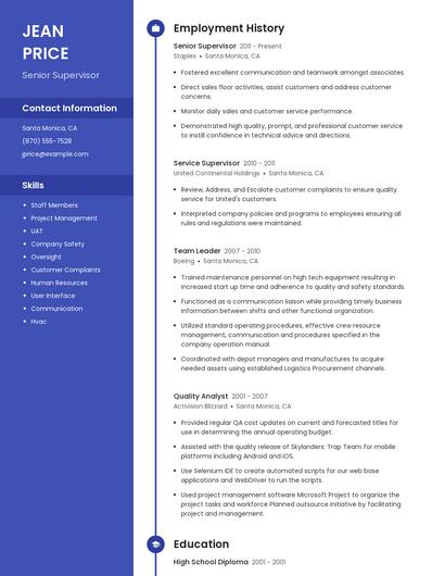 Resume example 5