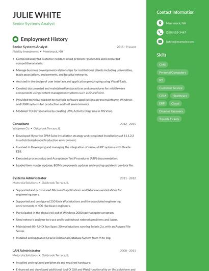 Resume example 5