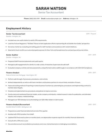 Resume example 2