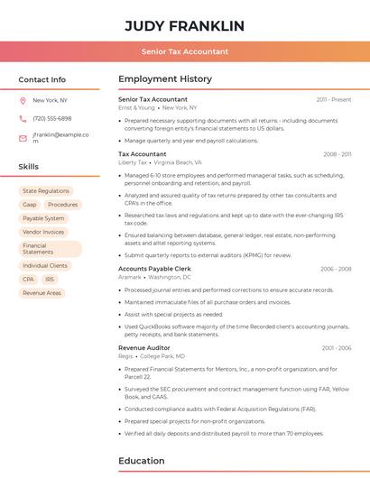 Resume example 3
