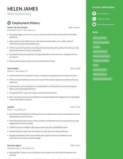 Resume example 5