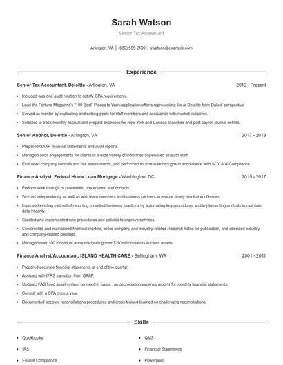 Resume example 1