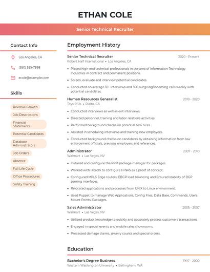 Resume example 3