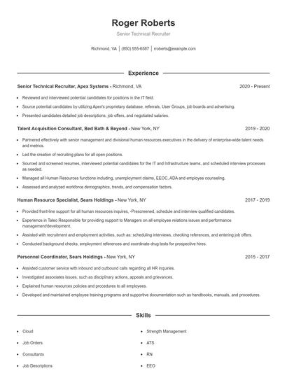 Resume example 1