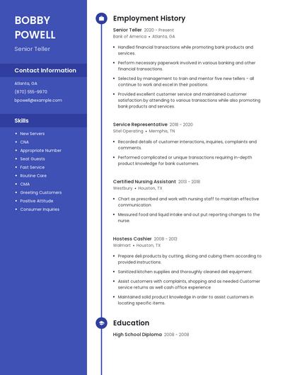 Resume example 4