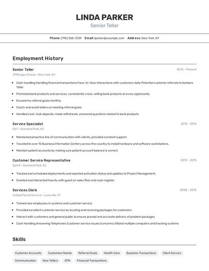 Resume example 2