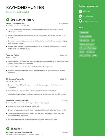 Resume example 4