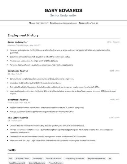 Resume example 2