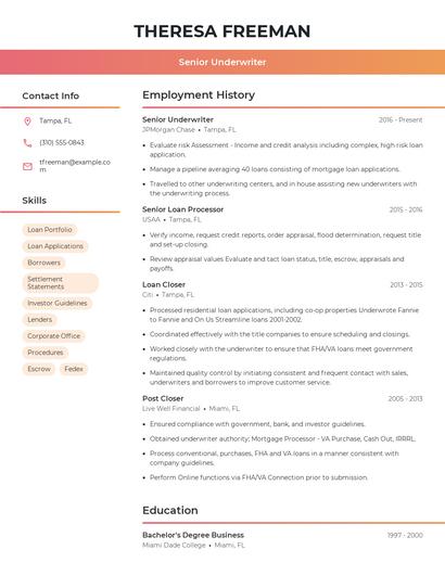 Resume example 3