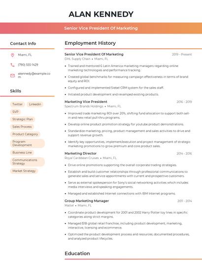 Resume example 3