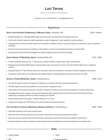 Resume example 1