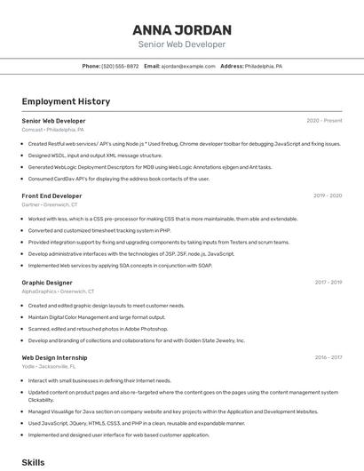 Resume example 2