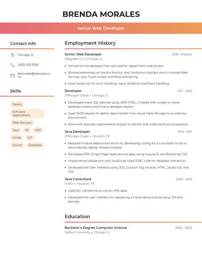 Resume example 3