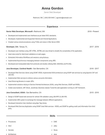 Resume example 1