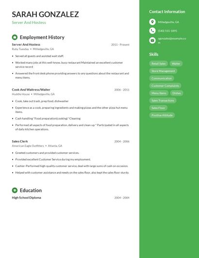 Resume example 4