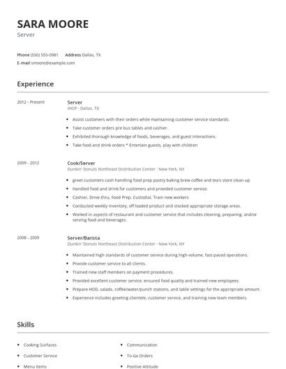 Server Resume