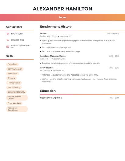 Resume example 3