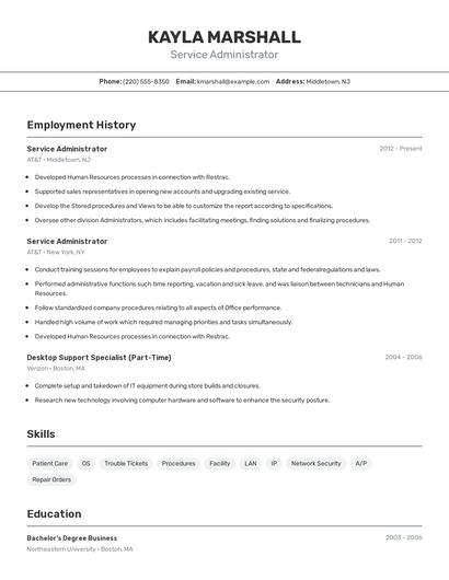 Resume example 2