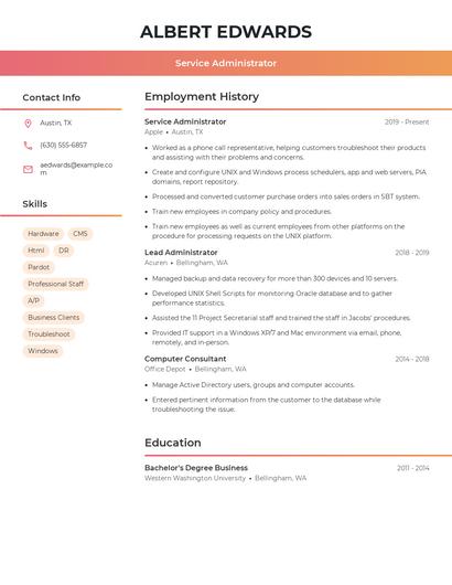 Resume example 3