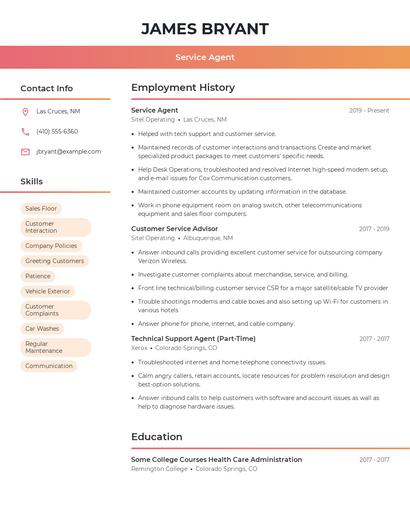 Resume example 3