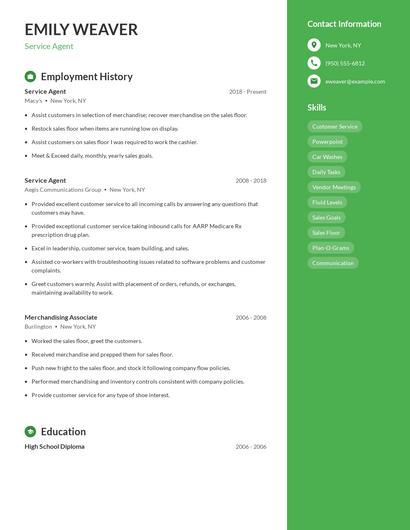 Resume example 5