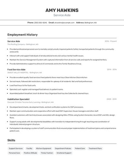 Resume example 2