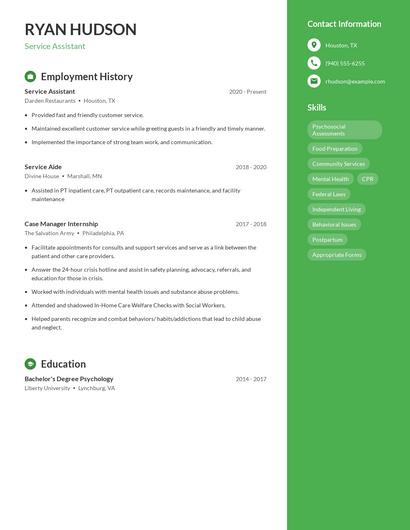 Resume example 4