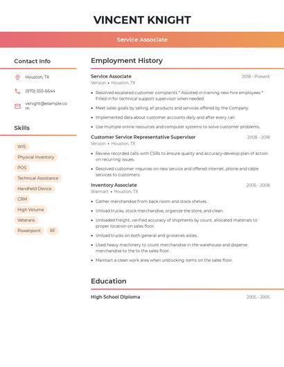 Resume example 3
