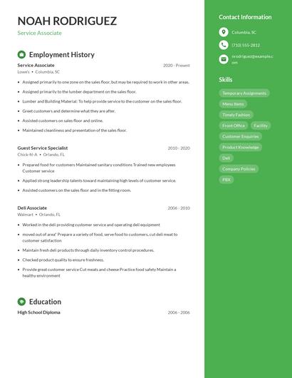 Resume example 5