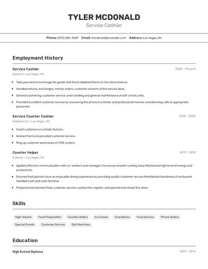 Resume example 2