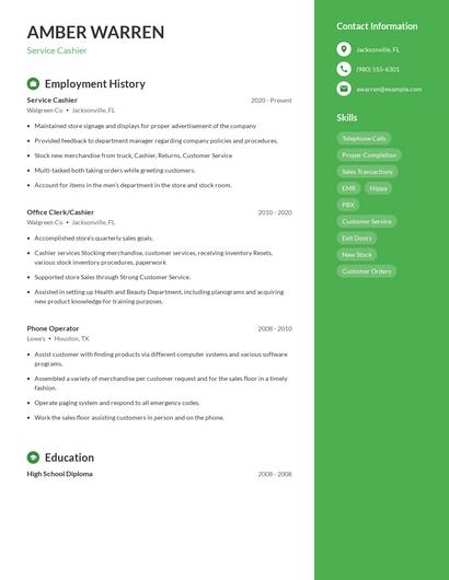 Resume example 5