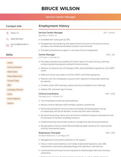 Resume example 3