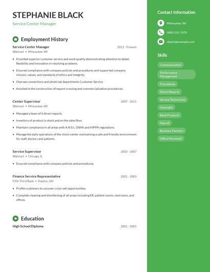Resume example 4