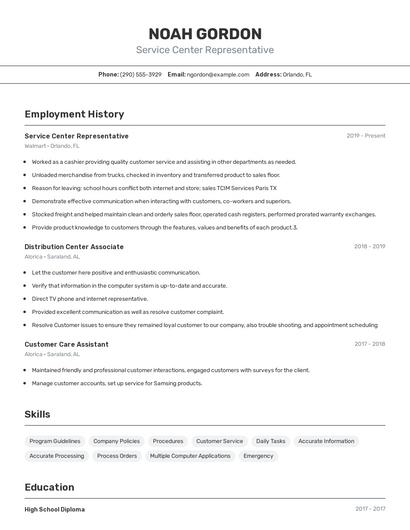 Resume example 2