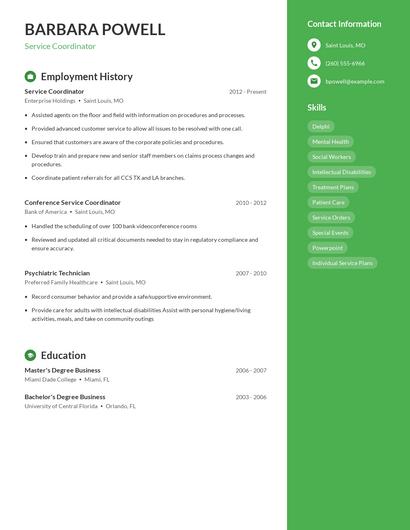 Resume example 4