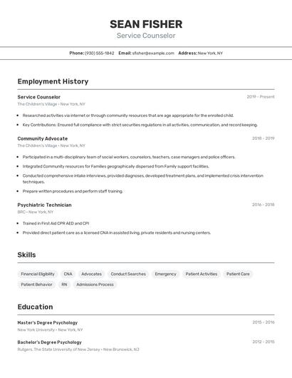 Resume example 2